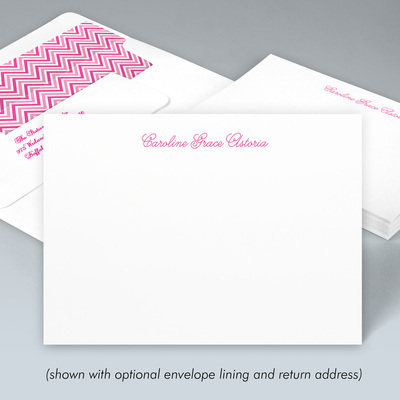 Astoria Flat Correspondence Cards - Raised Ink